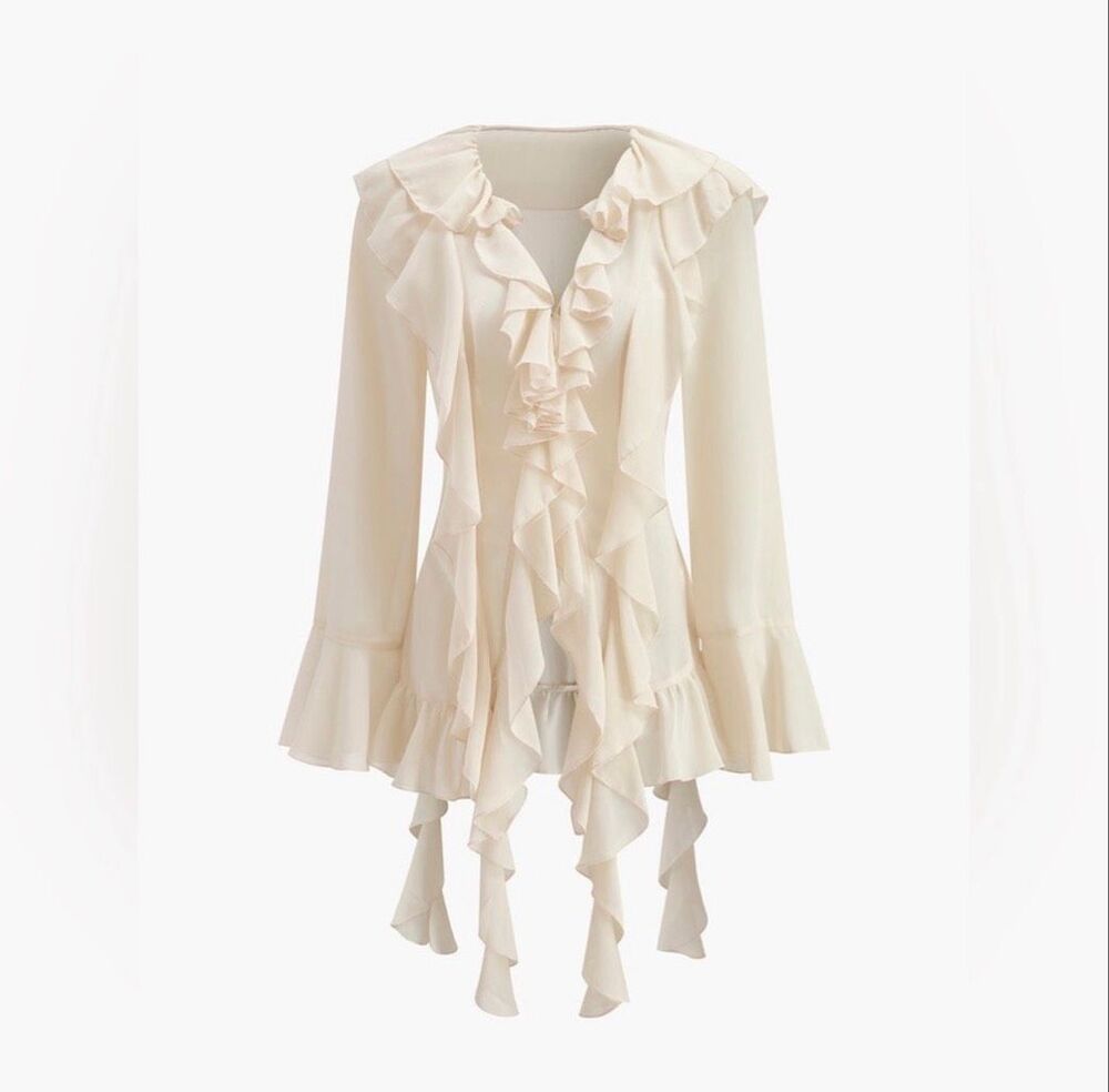 Commense Semi Sheer Chiffon Blouse Size S